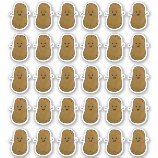 Veel Gelukkige Aardappels Sticker (Voorkant)