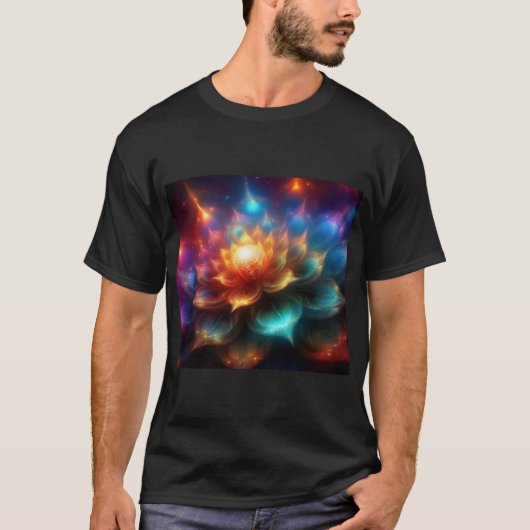 Veel gemanipuleerde bloemfractal t-shirt (Voorkant)