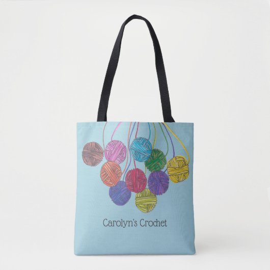 Veel gepersonaliseerde kleurenballen van garen, ha tote bag (Voorkant)