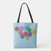 Veel gepersonaliseerde kleurenballen van garen, ha tote bag (Achterkant)