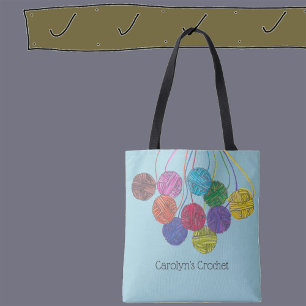 Veel gepersonaliseerde kleurenballen van garen, ha tote bag