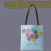 Veel gepersonaliseerde kleurenballen van garen, ha tote bag