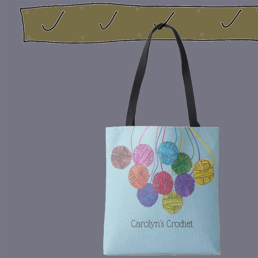 Veel gepersonaliseerde kleurenballen van garen, ha tote bag