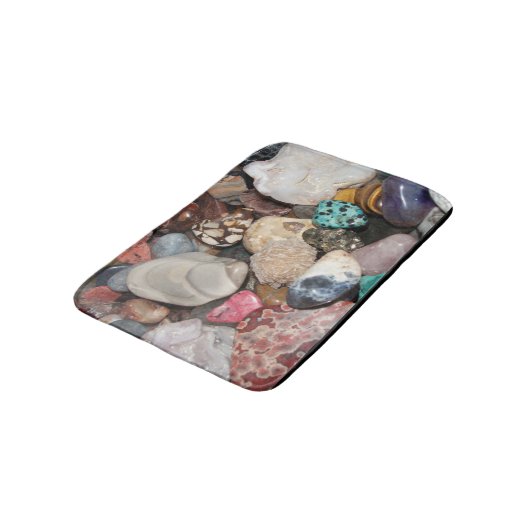 Veel gepolijst Rocks, Agate, Tiger Eye, Quartz Badmat (Gekanteld)