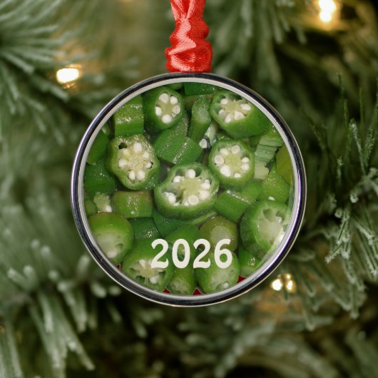 Veel gesneden gekookte okra-versiering metalen ornament (Boom)
