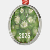Veel gesneden gekookte okra-versiering metalen ornament (Links)