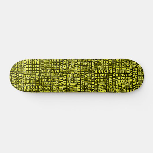 Veel gevaren - Geel op zwart Persoonlijk Skateboard (Horizontaal)