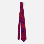 Veel gevaren - Rood op donkerblauw Stropdas (Achterkant)