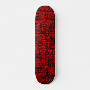 Veel gevaren - Rood op zwart Persoonlijk Skateboard