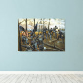 Veel gevecht vandaag van Keith Rocco Canvas Afdruk (Insitu (Houten vloer))