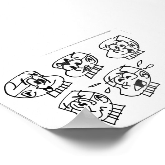 Veel gezichten van Steven W Warlock Poster (Hoek)