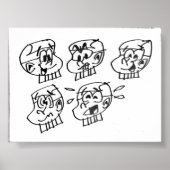 Veel gezichten van Steven W Warlock Poster (Voorkant)