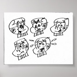 Veel gezichten van Steven W Warlock Poster