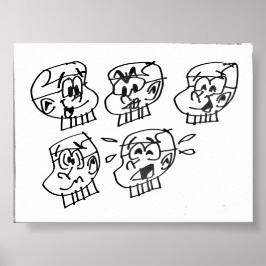 Veel gezichten van Steven W Warlock Poster (Voorkant)