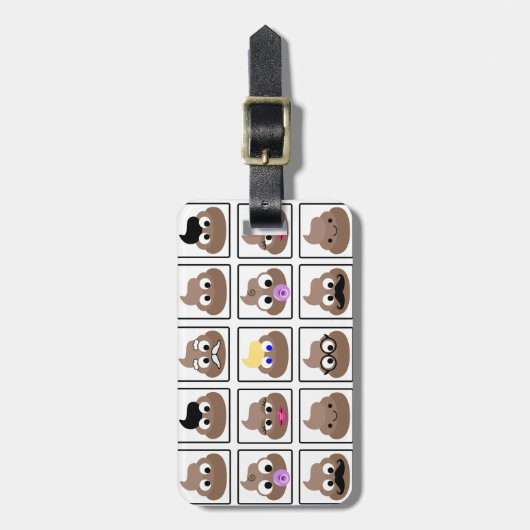 Veel gezichten weergeven bagagelabel (Voorkant verticaal)