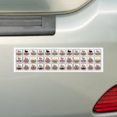 Veel gezichten weergeven bumpersticker (Op auto)