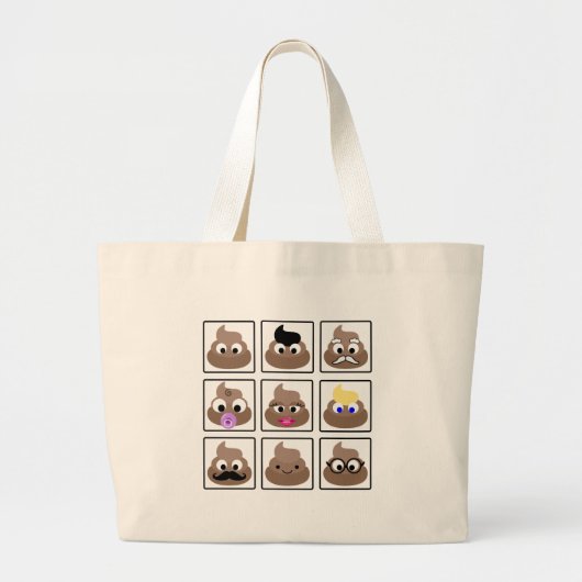 Veel gezichten weergeven grote tote bag (Voorkant)