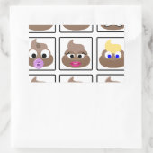 Veel gezichten weergeven rechthoekige sticker (Tas)