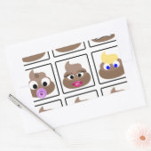 Veel gezichten weergeven rechthoekige sticker (Envelop)