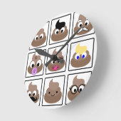 Veel gezichten weergeven ronde klok (Hoek)