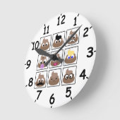 Veel gezichten weergeven ronde klok (Hoek)