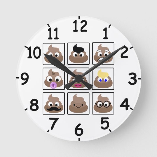 Veel gezichten weergeven ronde klok (Voorkant)