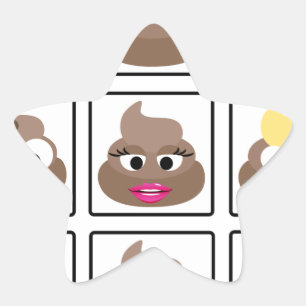 Veel gezichten weergeven ster sticker
