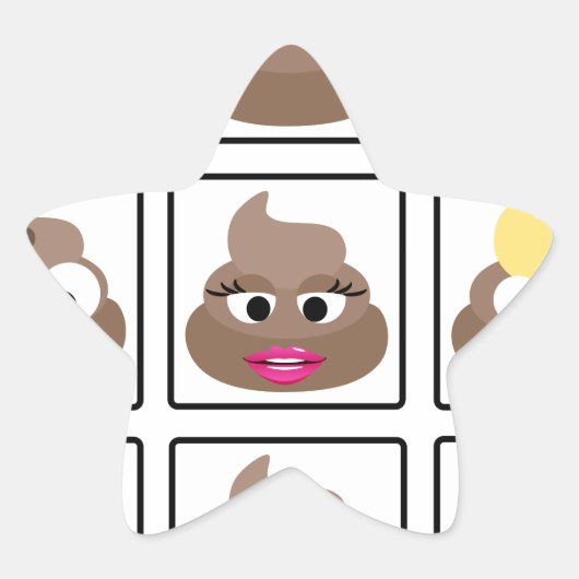 Veel gezichten weergeven ster sticker (Voorkant)