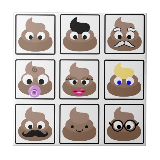 Veel gezichten weergeven tegeltje (Voorkant)