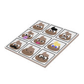 Veel gezichten weergeven tegeltje (Zijkant)