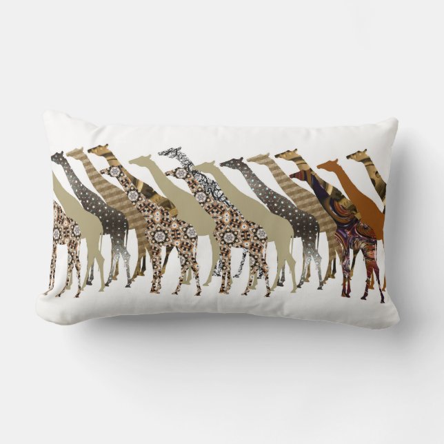 Veel Giraffes Design 3 Lumbar Cushion Kussen (Voorkant)