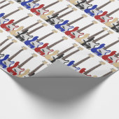 Veel gitaren, cadeauomslag. cadeaupapier (Hoek)