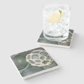 Veel glazen drijvers, Alaska Stenen Onderzetter (Zijkant)