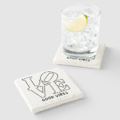 VEEL GOEDE VIBES STENEN ONDERZETTER (Zijkant)