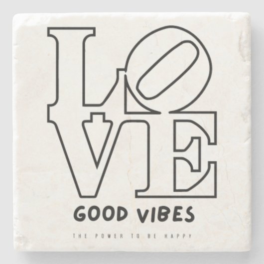 VEEL GOEDE VIBES STENEN ONDERZETTER (Voorkant)