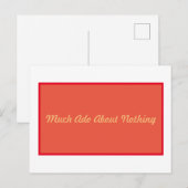 Veel goeds over niets briefkaart (Voorkant / Achterkant)