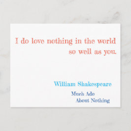 Veel goeds over niets briefkaart