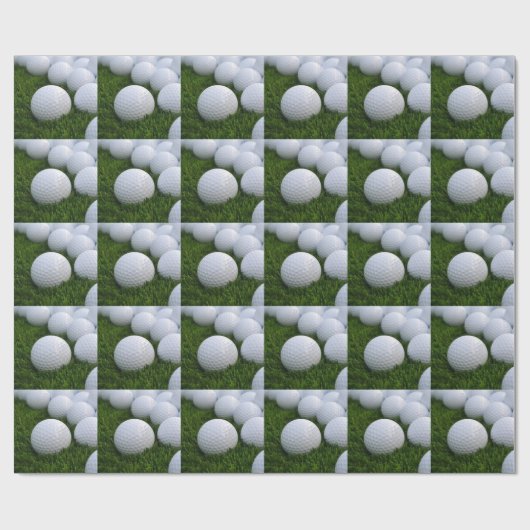 Veel Golf Balls op de gras Cadeaupapier (Vlak)