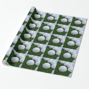 Veel Golf Balls op de gras Cadeaupapier