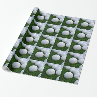 Veel Golf Balls op de gras Cadeaupapier