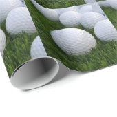Veel Golf Balls op de gras Cadeaupapier (Rol Hoek)