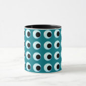 Veel Googly Eyes achtergrondkleur Mok (Midden)