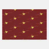 VEEL GOUDE MODERNE SCHERPEN MET HARTEN INPAKPAPIER VEL (Voorkant 3)