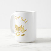 Veel gouden lotus koffiemok (Voorkant links)