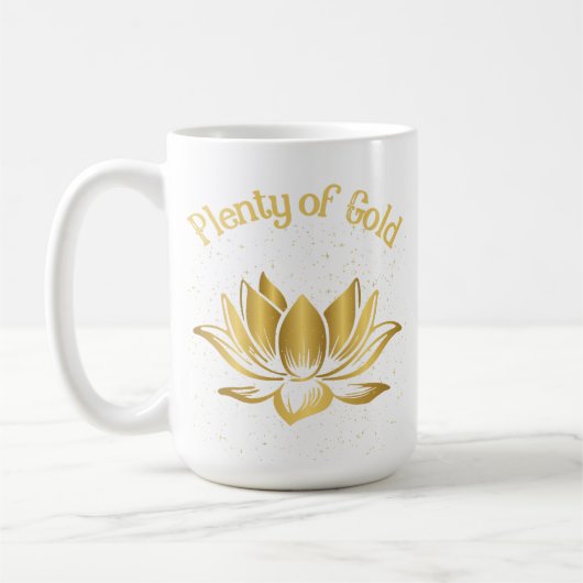 Veel gouden lotus koffiemok (Links)