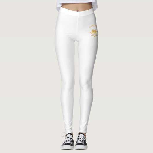 Veel gouden Lotus Leggings (Voorkant)