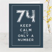 Veel grappig: kalm meme 74e verjaardag kaart (Gele Bloem)