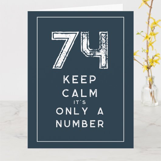 Veel grappig: kalm meme 74e verjaardag kaart (Gele Bloem)