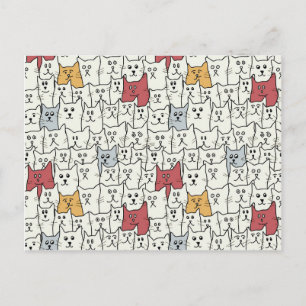 Veel grappige katten briefkaart