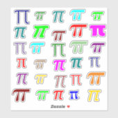 Veel Grieks Letter Pi (π) Wiskunde Symbolen Sticker (Vel)